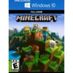 Omslag för Minecraft Windows 10 Edition med karaktärerna Steve och Alex.