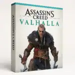 Omslag för spelet Assassin’s Creed Valhalla med vikingakrigaren Eivor på framsidan. – Licenshuset